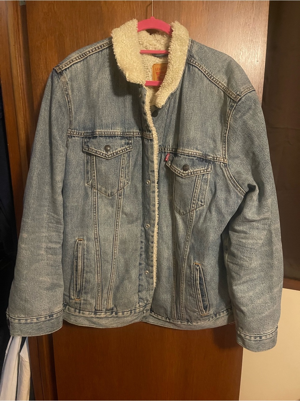 Levi's Light Blue Denim Sherpa Jacket